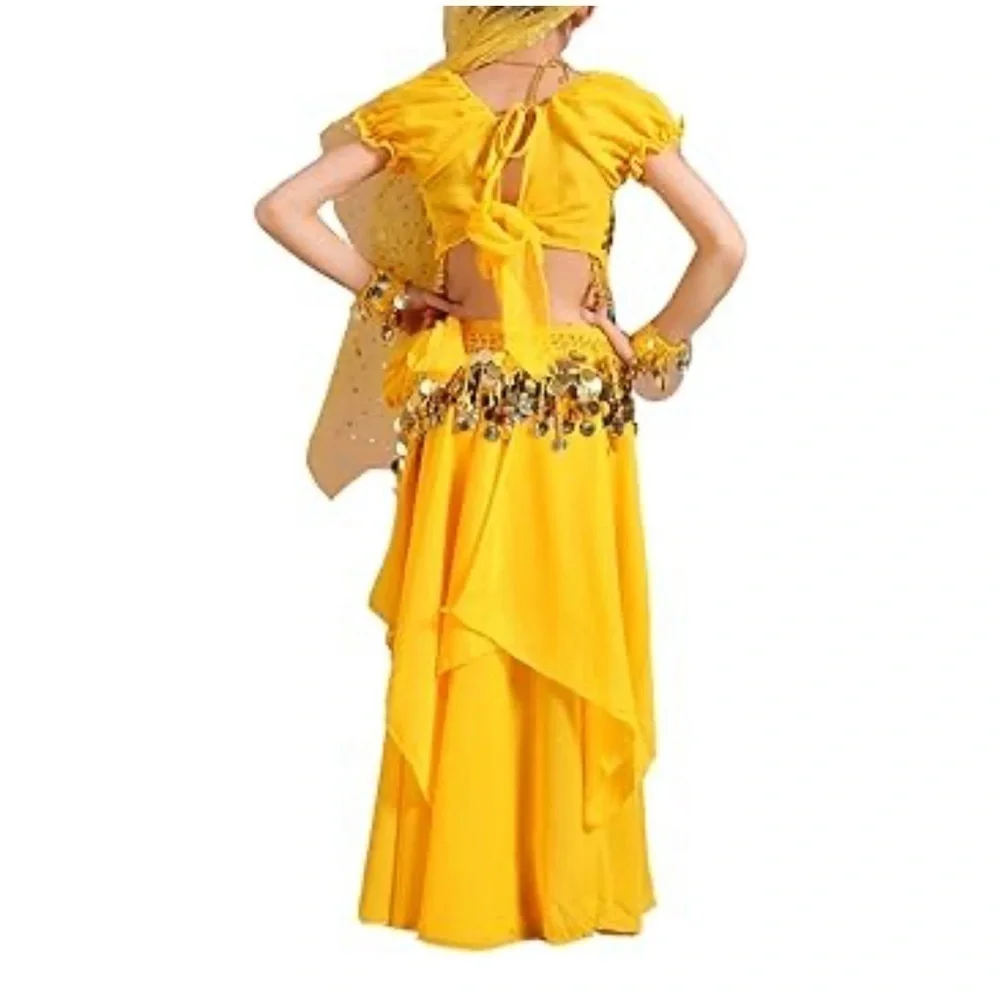 Kids Yellow Belly Dancer Costume